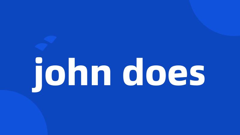 john does