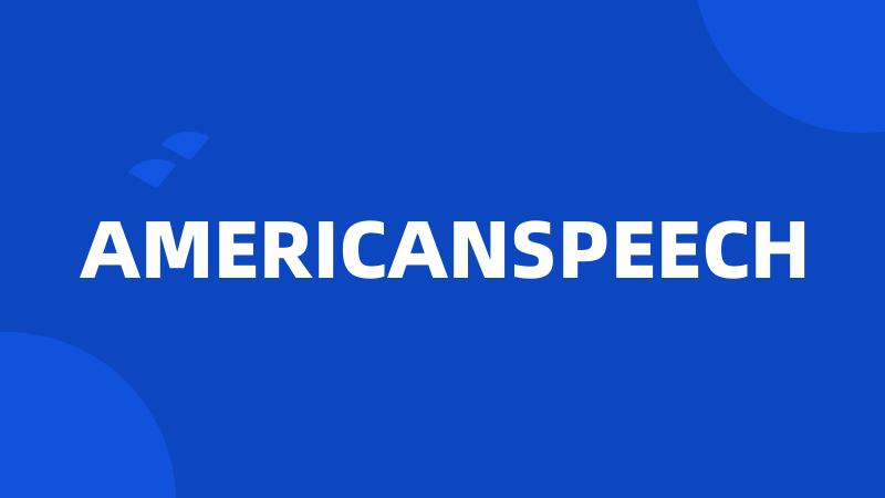 AMERICANSPEECH