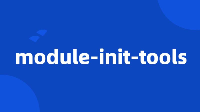 module-init-tools