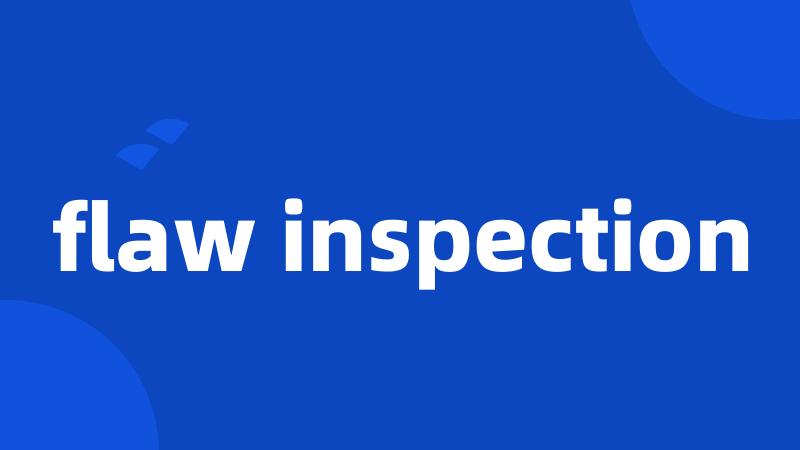 flaw inspection