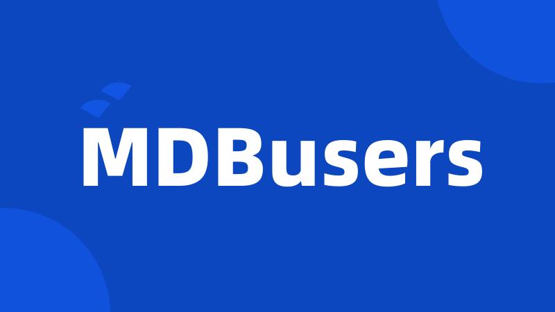 MDBusers