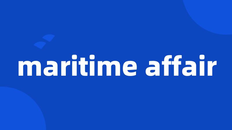 maritime affair