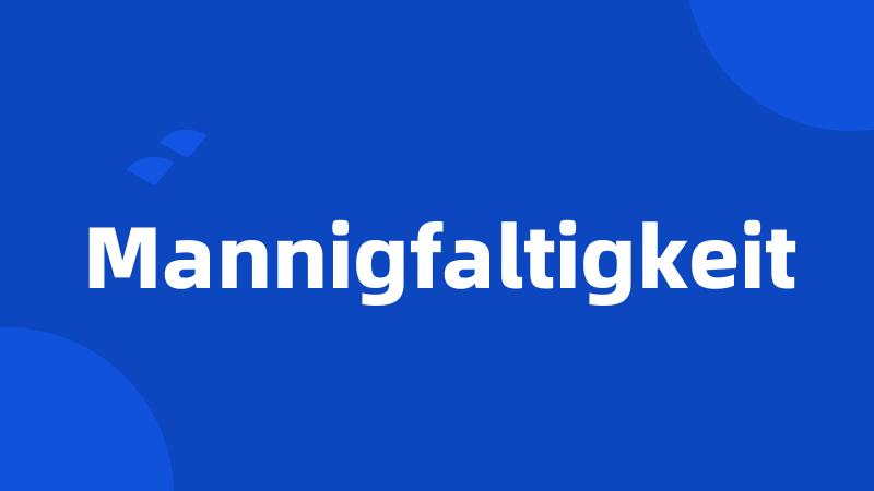 Mannigfaltigkeit