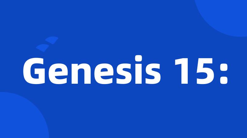 Genesis 15: