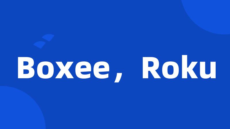 Boxee，Roku