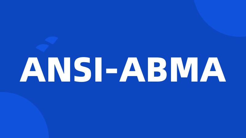 ANSI-ABMA