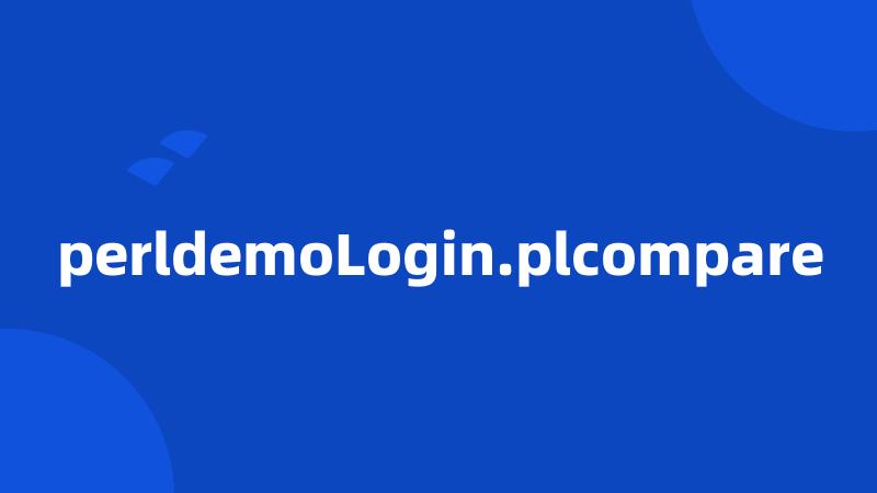 perldemoLogin.plcompare