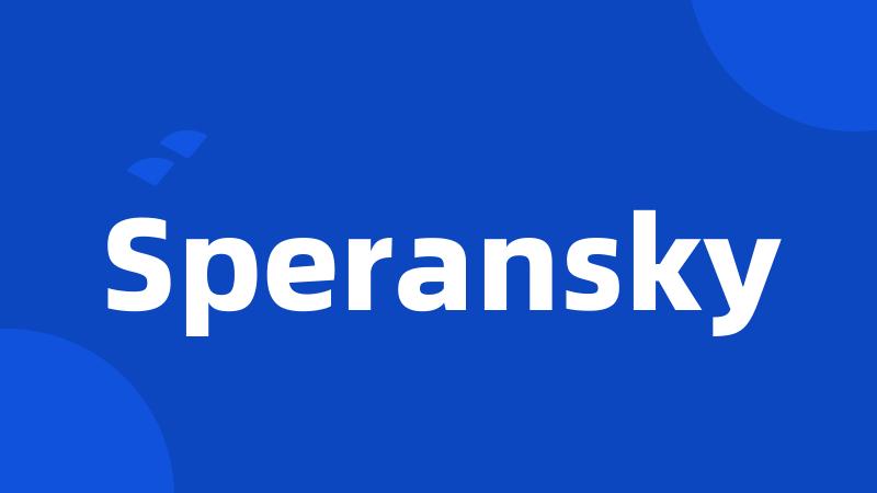 Speransky