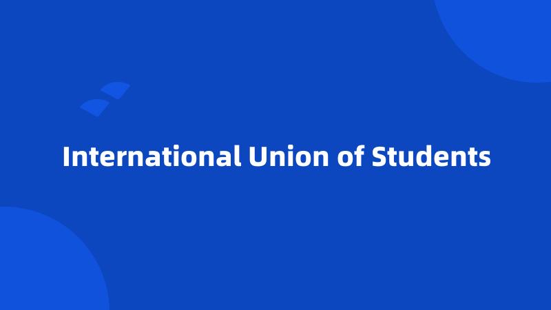 International Union of Students
