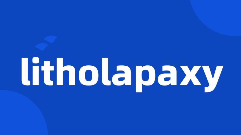 litholapaxy