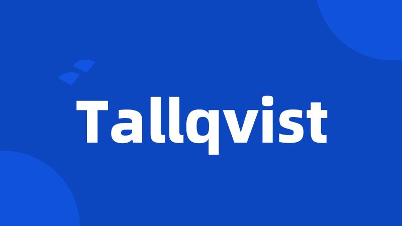 Tallqvist