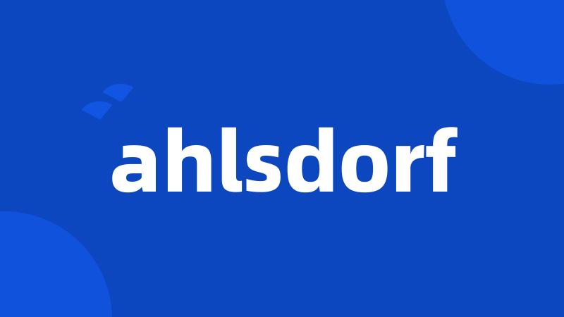 ahlsdorf