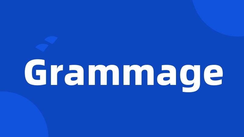 Grammage