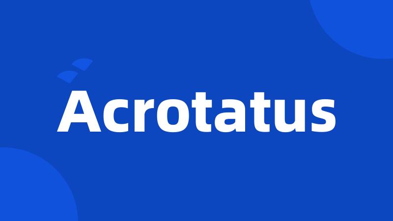 Acrotatus