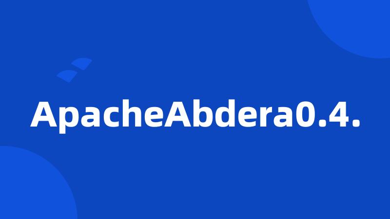 ApacheAbdera0.4.