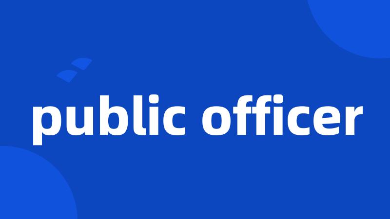 public officer