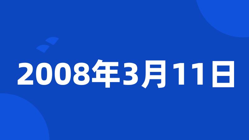 2008年3月11日