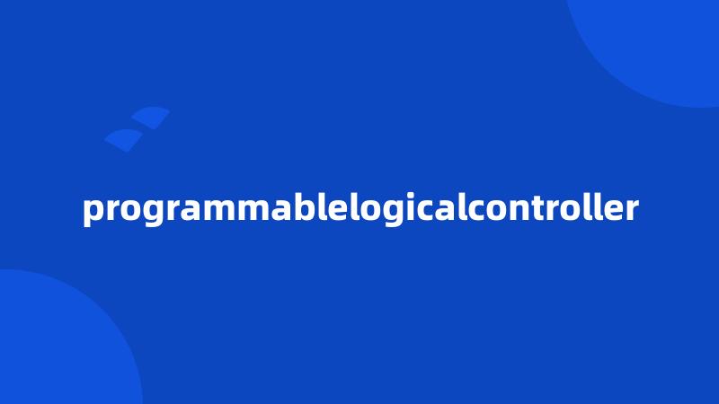 programmablelogicalcontroller