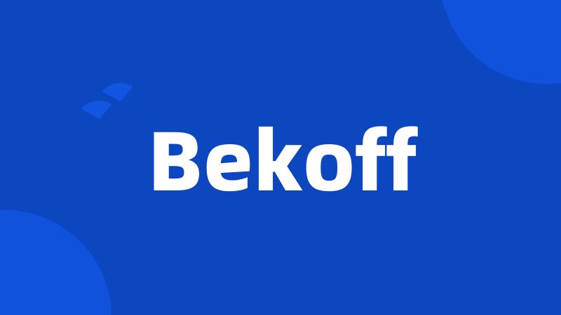 Bekoff