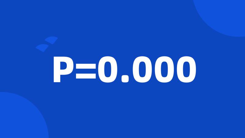 P=0.000