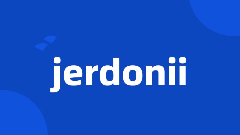 jerdonii