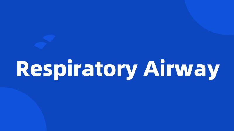 Respiratory Airway