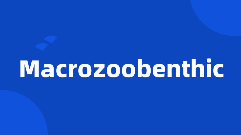 Macrozoobenthic