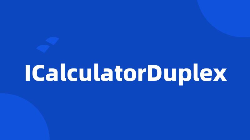 ICalculatorDuplex