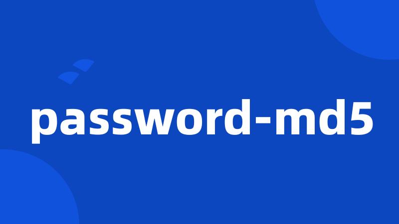 password-md5