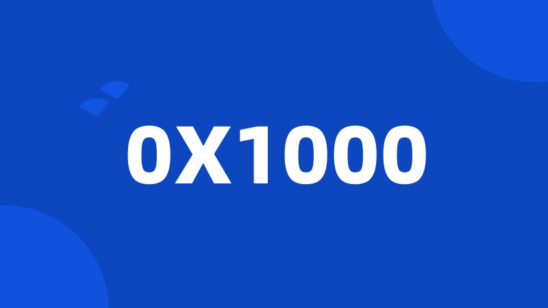 0X1000