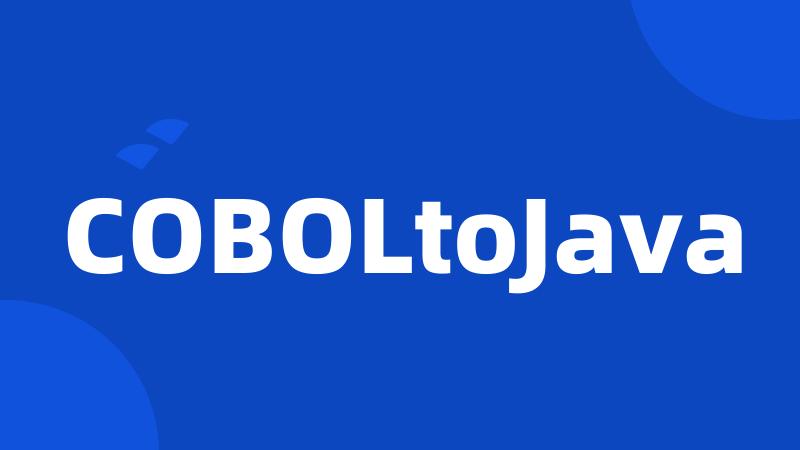 COBOLtoJava