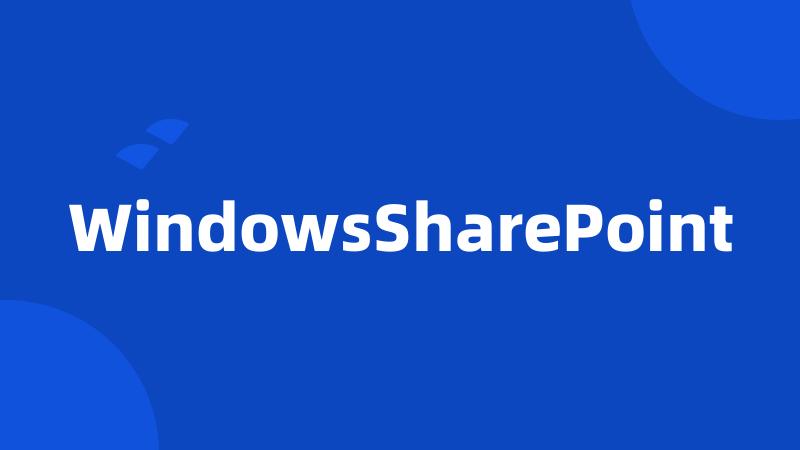 WindowsSharePoint