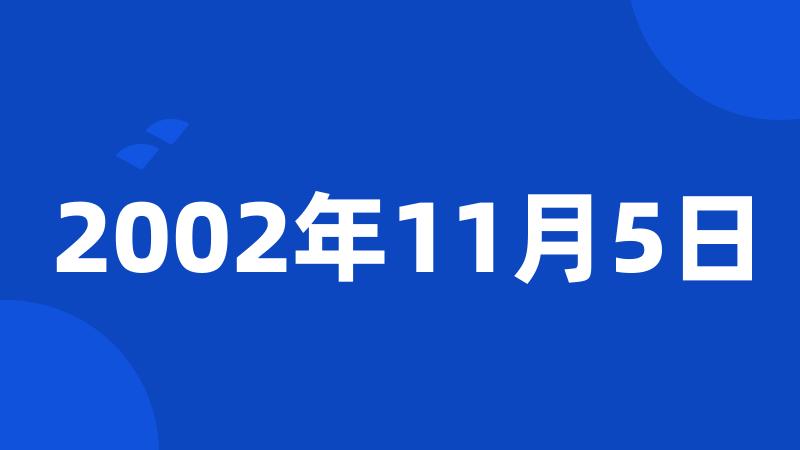 2002年11月5日