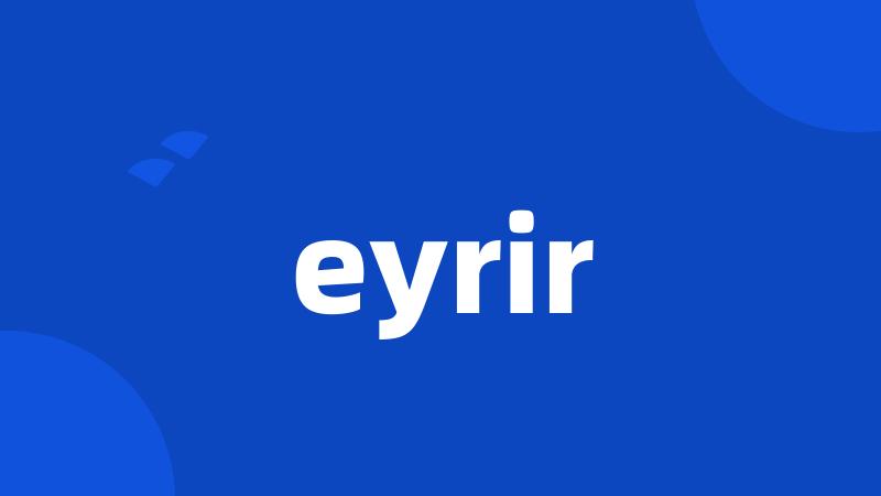 eyrir