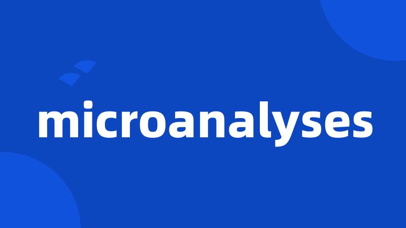 microanalyses