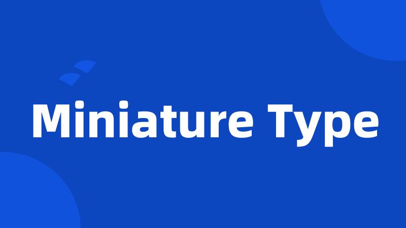 Miniature Type