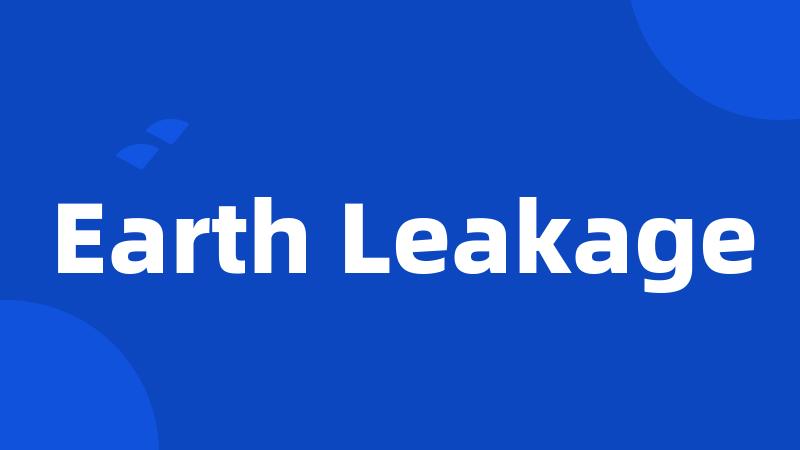 Earth Leakage
