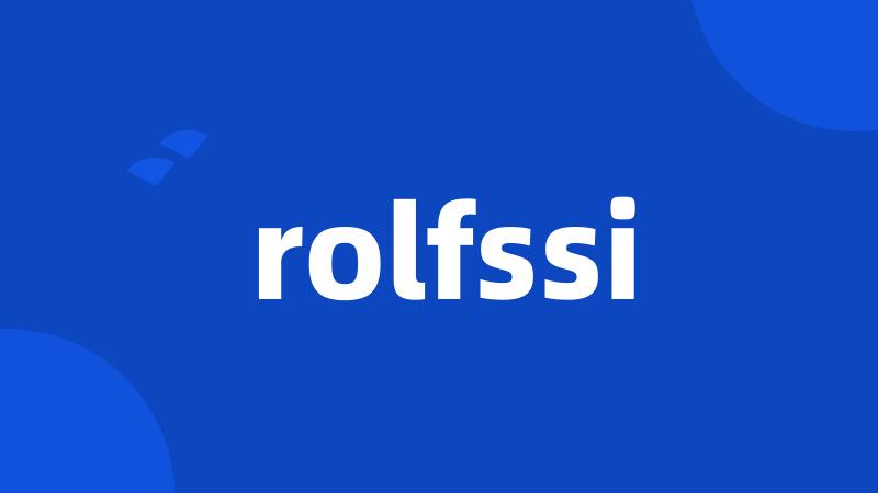 rolfssi