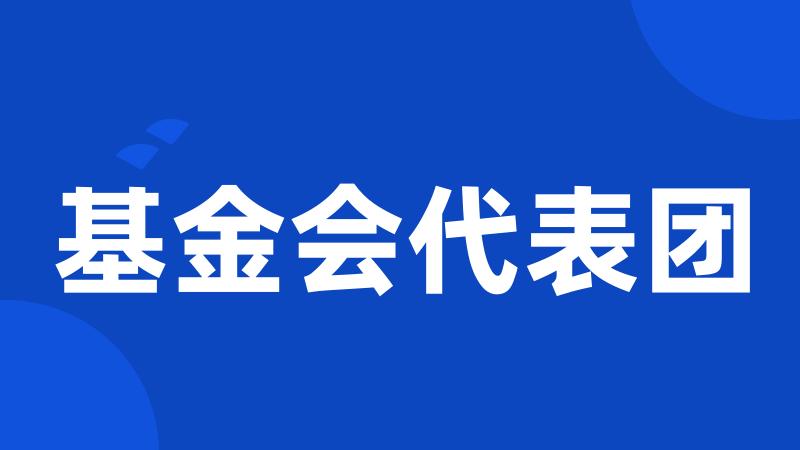 基金会代表团