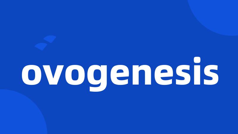 ovogenesis