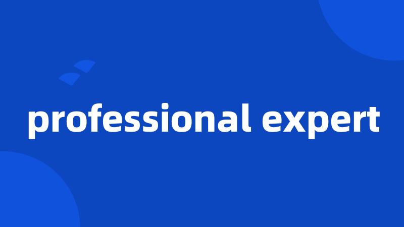 professional expert