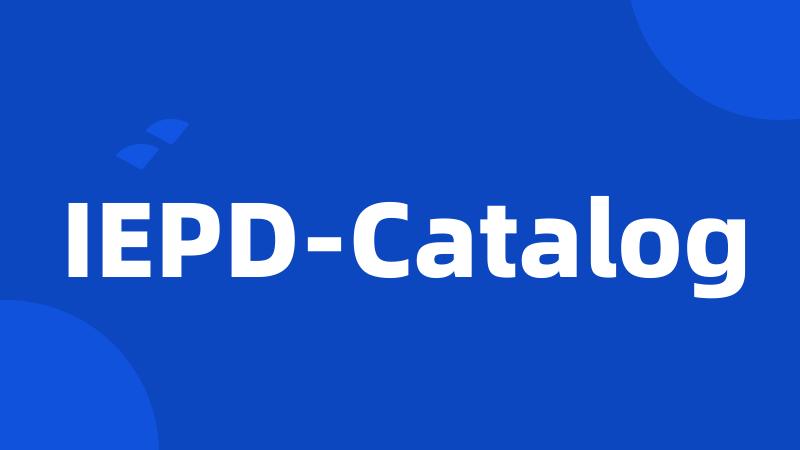 IEPD-Catalog