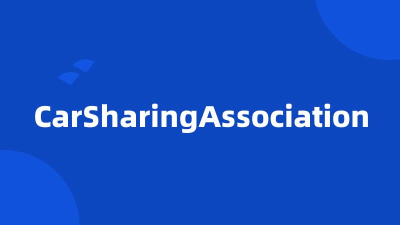 CarSharingAssociation