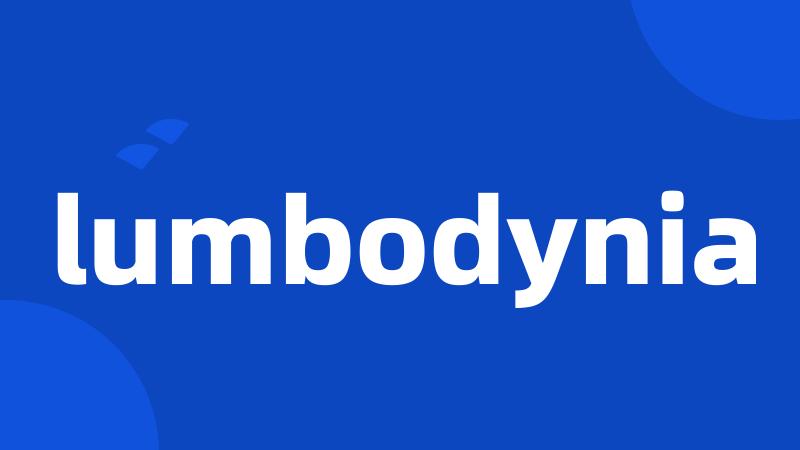 lumbodynia