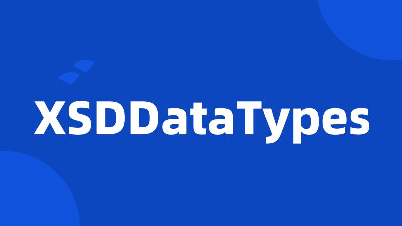 XSDDataTypes