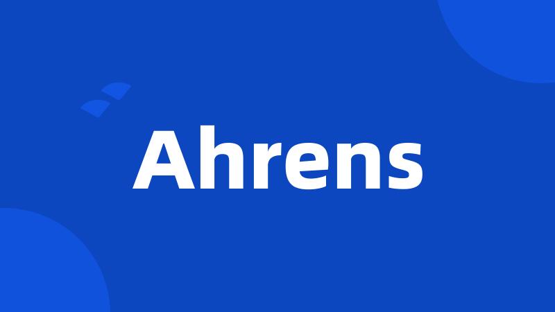 Ahrens