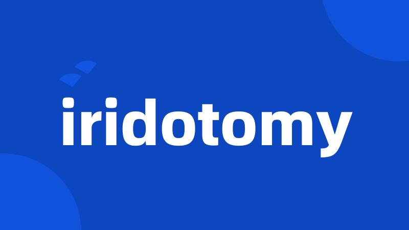 iridotomy