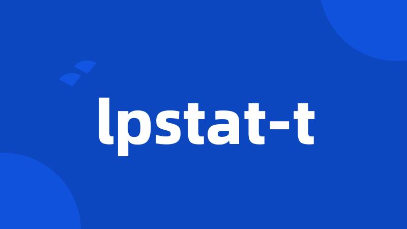 lpstat-t