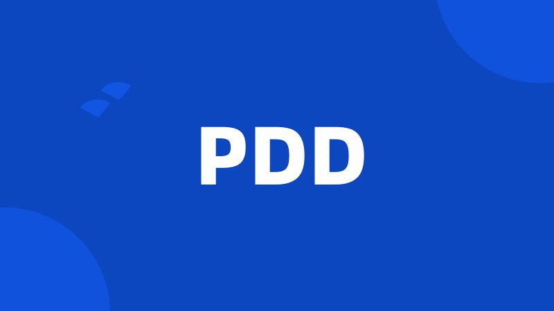 PDD