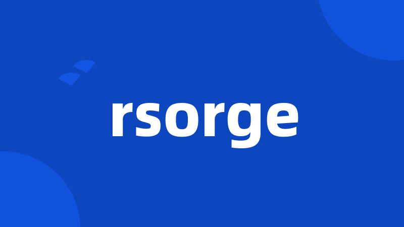 rsorge